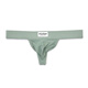 Sexy men's thong high-elastic thin underwear U convex three-dimensional bag low waist fashion ink012 green M