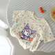 Disney (Disney) [1396 Collection de personnes] T-shirt de vêtements kulomi filles à manches courtes minces en coton pur en coton en coton pur en coton XJ011 # W19 Purple + W19 Purple-2 bandes 90 hauteur 80-90cm
