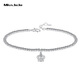 Miss JuJu pt950 platinum pearl bracelet for women, platinum round bead crown pendant bracelet, weight 6.9-7.1g, length 16+2cm