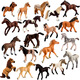 Grenzüberschreitende Simulation kleines laufendes Pferd, Qianli Pferd, solide Shedima Appaloosa Horse, Haflin Pferdemodell T15269 Mini Shedima 50g