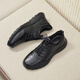 Red Dragonfly Leap Month Ceremony Father's Day Spring and Autumn Sports Leather Shoes Cowhide Casual Running Men's Shoes WTL24040 Black 40