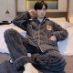 Nanwei Pajamas Single Nanwei El nuevo otoño y el invierno de la franela espesada del terciopelo de coral para hombres, el juego de ropa para el hogar de la juventud, la juventud suelta WYGN-6223 [estilo de cabello largo engrosado] l [sugerido 105-125jin [Jin equivale a 0.5 kg]]