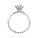 AVHE white 18k gold diamond ring laboratory-certified cultured diamond ring 1 carat six-claw wedding gift Chinese Valentine's Day customized platinum-1 carat cultured diamond D/VVS/3EX-IGI