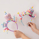Lu Shanwu's birthday headband, twist stick, handmade finished children's first-year dinner party photo props, cute hair accessories, funny birthday hat headband