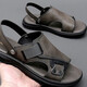 Dragonfly rouge d'été Nouvelles sandales masculines confortables et semelles épaisses de plage antidérapante Sandales de semelle douce décontractée gris 9923 38 [en activité]