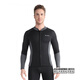 OUZO wetsuit 1.5mm diving top surfing suit men's long-sleeved top warm swimsuit diving mother's clothing top/black S
