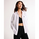 
ABERCROMBIE / FITCH [Oxford Shirt] Women's Spring and Autumn Classic Little Elk Temperament Commuter Long Sleeve Shirt KI140-3618 White Black Label M (165/96A)