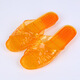 Yunyouli (yunyouli) summer women's crystal sandals comfortable flat heel PVC slippers 1478 brown 36