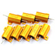 Dafuri gold aluminum shell high power resistor RX24-25W 10K 1K 1 2 3 5 10 20 50 100 25W gold aluminum shell 0.1 ohm (1 piece)