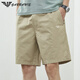 
Falai Armani high-end brand Armani men's pure cotton thin shorts new summer loose straight solid color five-point casual pants 9224 dark blue M Recommended 100-120Jin [Jin equals 0.5 kg]