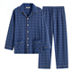 Langsha Plus Size Herren-Pyjamas im Frühjahr, Herbst und Winter verdickterte Baumwoll-Langarm-Pyjama-Pyjama mittlere und ältere Full-Rocte-Pyjamas mit voller Trottel 1345 2xl