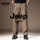 Jeep Spirit haut de gamme American Soft Shell Charge Pantalon Men's Men's Men's Spring and Summer Loose Loose Straight-leg extérieur Sports Moulonnaire Pantalon Casual Pantal
