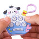 Drücken Sie und drücken Sie die Lebet Ghost Mouse Keychain Children's Mini Handheld Game Machine, um Spielzeugstudentin Bleistift Cartoon Ghost Mouse-1 Pack zu entpacken