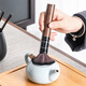 Puqi Black Pottery Sifang Laifu Tea Ceremony Six Gentlemen Round Ashtray Wukong Tea Pet Three-piece Set Tea Clamp Tea Spoon Pot Keeping Pen