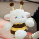 Running bear doll doll doll bee clothes plush toy pillow birthday gift for girls and children running bear + overalls 45cm