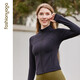 Fansheng Yoga laufende Fitnesskleidung für Frauen schlanker, hüftrümpfte kurze langärmelige nackte elastische Sportjacke Jacke Strickjacke FC12858 Nude White L.