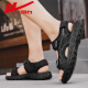 Huili Men's Shoes Summer Sandalias Nuevas zapatillas versátiles de playa versátiles para hombres Hombres 1387 Negro 43