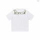 
Lilang HARSH AND CRUEL American alphabet plant flower round neck heavy short-sleeved T-shirt for men and women summer S1049# white L