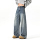 Foss Phil American Scimitar Jeans Primavera y verano Lavado holgado de verano Pantalones de hojastro informales DJ-25002 Blue XL [recomendado 150Jin [Jin equivale a 0.5 kg] -170Jin [Jin equivale a 0.5 kg]]]