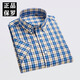 Olester Paul Summer Daddy Plaid Short Sleeve Pure Cotton Shirt Men's Thin Cool Business Casual Evergrande Brand Shirt F983 38 [Suitable for 110-120Jin [Jin equals 0.5 kg]]