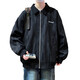 
Woodpecker (TUCANO) jacket for men's spring and autumn 2025 new jacket trendy brand thin tops for teenagers and handsome casual workwear jacket K15832 black gray 4XL