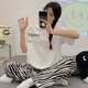 GEBAOTE (GEBAOTE) Mädchen Kurzärärmische Hosen Sommer Junior High School Schüler kleines Kaninchen Big Child süß 15 Animation Home Clothing 6623# Bear Pocket M [65-90jin [Jin gleich 0,5 kg]]