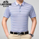 
Classic car high-end authentic mulberry silk short-sleeved T-shirt men's lapel middle-aged and elderly business casual half-sleeved slim striped Polo shirt burgundy 829 stripes S 165/84