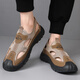 Changxiang Huili Sandalen Mesh hohl Männerschuhe für Frühlings- und Sommer Vielseitige Nicht-Schlupf-Beutel-Kopfschuhe atmungsable Sport und lässige Strandschuhe FH-Diamond S826 Brown 41
