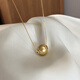Simple and atmospheric pearl pendant single akoya pearl necklace Passepartout pendant clavicle chain for women 2025 new 10mm 3 pearls + 1 chain