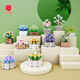 
Shantoulin Village plant building blocks and flowers cute small ornaments DIY assembly toy wholesale XJ-10975(C) Lingboxian