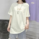 Camiseta de manga corta Nike (Nike) Camiseta de verano de manga corta Moda Fashion Fashion Withel Bird Camiseta Halm-Sleved Top Casual HF6180-133 M White L