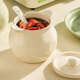 Lard jar home kitchen high temperature resistant seasoning jar with lid chili oil jar chili jar oil salt jar seasoning jar special price binaural milky white large size 1400ml