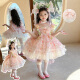Vestido de princesa de la niña hormiga Lolita 2025 NUEVO SUMER CHILLE's Fair Fair Dress Vestido de cumpleaños para niñas Rosa (6630 Flower Fairy Vestido + Soporte de falda) 140 Recomendado 7-8 años (aproximadamente 135 altura)