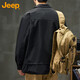 Jeep (JEEP) jacket men's autumn and winter loose workwear executive jacket men's trendy casual clothes men's black 2XL