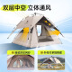 
Camel tent outdoor camping thickened fully automatic sun protection camping equipment supplies double-person quick opening tent B3LYTC689 [Silver] Army green + moisture-proof mat