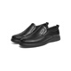 Red Dragonfly Left Month Hollow Leather Shoes 2025 Summer One-Pick Business Casual Shoes Men's WTA150511L Black Hollow 39