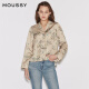 Moussy 2024 Spring New Chinese Style Lazy Satin Long Sleeve Shirt Women's C10GAW30-1390 071 Light Beige Single Size