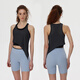 Partikel Mania Air Sport Sport Dessous Frauen hygroskopisch asymmetrische zweiteilige Yoga-Weste BR199 Bohnenpaste Brown-829 m
