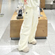 迪卡侬（DECATHLON）男女新款宽松阔腿裤针织运动休闲裤子长裤JW9721 象牙白JW9721 S