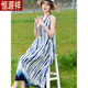 
Hengyuanxiang 2025 new middle-aged and elderly cotton silk dress for women in summer temperament middle-aged mother summer clothes over knee artificial cotton skirt 687# XL Recommended 90-115Jin [Jin equals 0.5 kg]