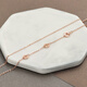Sen uses 2025 18K rose gold gold O-shaped adjustable love necklace k gold plain gold women's necklace 18K gold 45cm1.75g