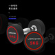 Laura Star LS3093 dumbbell fitness home rubberized round head dumbbell men's commercial fitness equipment arm training 5KG double pack round head dumbbell odorless PEV material wear-resistant