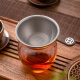 钛茶漏过滤网2033孔纯茶滤千一体茶叶滤茶器过滤器公道杯茶具配件 12033孔升级结晶款钛圆凹柄款