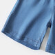 Snoopy (Snoopy) Kinder Sommerkleidung Kinder kurzärmelig für Jungen und Mädchen T-Shirts Denim Shorts Pink Letters + hellblaue Bells 110