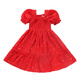 Mumuwu chiffon dress girls 2025 summer thin red princess dress new baby summer children's short-sleeved skirt red 90 (recommended 80-90cm 1-2 years old)