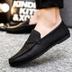 Rote Libelle-Flohneie-Schuhe koreanische Geschäftsarbeit lässige Lederschuhe atmungsaktiv und vielseitig Anti-Rutsch-Ein-Pin-Männerschuhe 2025 Spring D826 Brown 43 klein