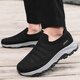 ADARK FITA RIGUIOSO Zapatos de ancianos para hombres en verano Anti-Slip Sode Sole Pedal Diabetes Gran tamaño Padres Amplios transpirables y constantes Lan 42 de Lan Deep 42