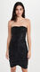 NORMA KAMALI Women's Strapless Smocked Dress to Knee Black Large