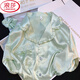 Langsha 2025 Новая пижама для женщин Лето-костюм Thin Cool Ice Silk Silk с короткими рукавами в стиле принцессы Ruffled Ruffual Home Clothing WLW-9221 [Шорты с короткими рукавами] M [Предлагается 80-100JIN [JIN равен 0,5 кг]]]