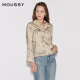 Moussy 2024 Spring New Chinese Style Lazy Satin Long Sleeve Shirt Women's C10GAW30-1390 071 Light Beige Single Size